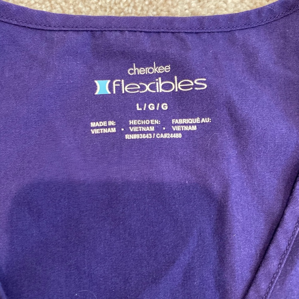 Maternity Scrubs - Large purple scrub top